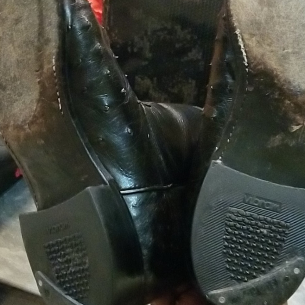LARRY MAHAN FULL QUILL OSTRICH ROPERS - Picture 5 of 5